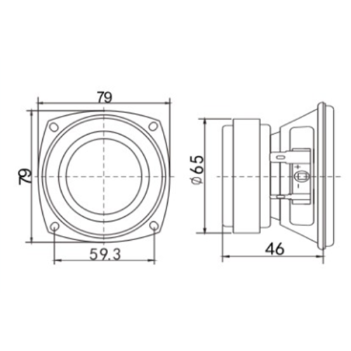 Professional 3 Inch 4ohm 10w Ferrite Multimedia Speaker